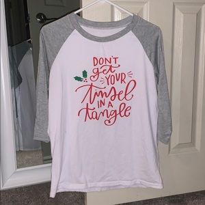 Christmas baseball tee
